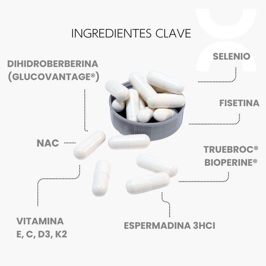 NMN + Trans resveratrol + Glutation + NAD + Dihidroberberina : VitaAge | 90 cápsulas | Fórmula antiedad , longevidad, anti envejecimiento - CellX México
