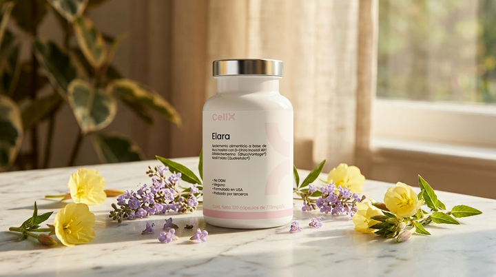 CellX Elara — suplemento de inositol 40:1 para ciclo menstrual y SOP en México