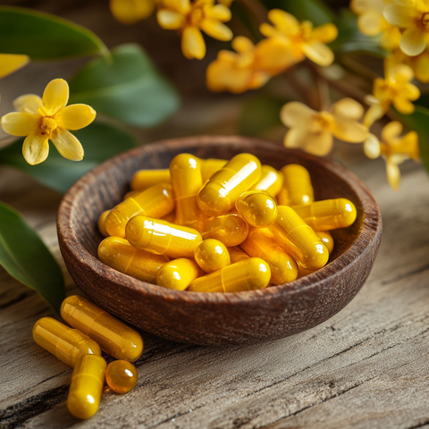 flor de la berberina y capsulas