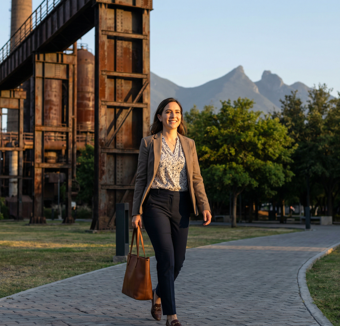 Mujer mexicana en Parque Fundidora Monterrey Nuevo León — Elara CellX inositol