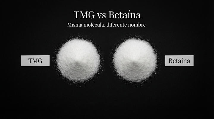 TMG vs Betaína en polvo — donador de metilos metilación y homocisteína México