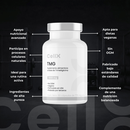 TMG | Complejo con Quatrefolic® y Vitaminas B | Bienestar diario | 60 cápsulas - CellX México