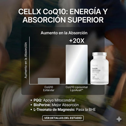 CoQ10 | Liposomal, PQQ y ALA | Energía celular y corazón | 60 cápsulas