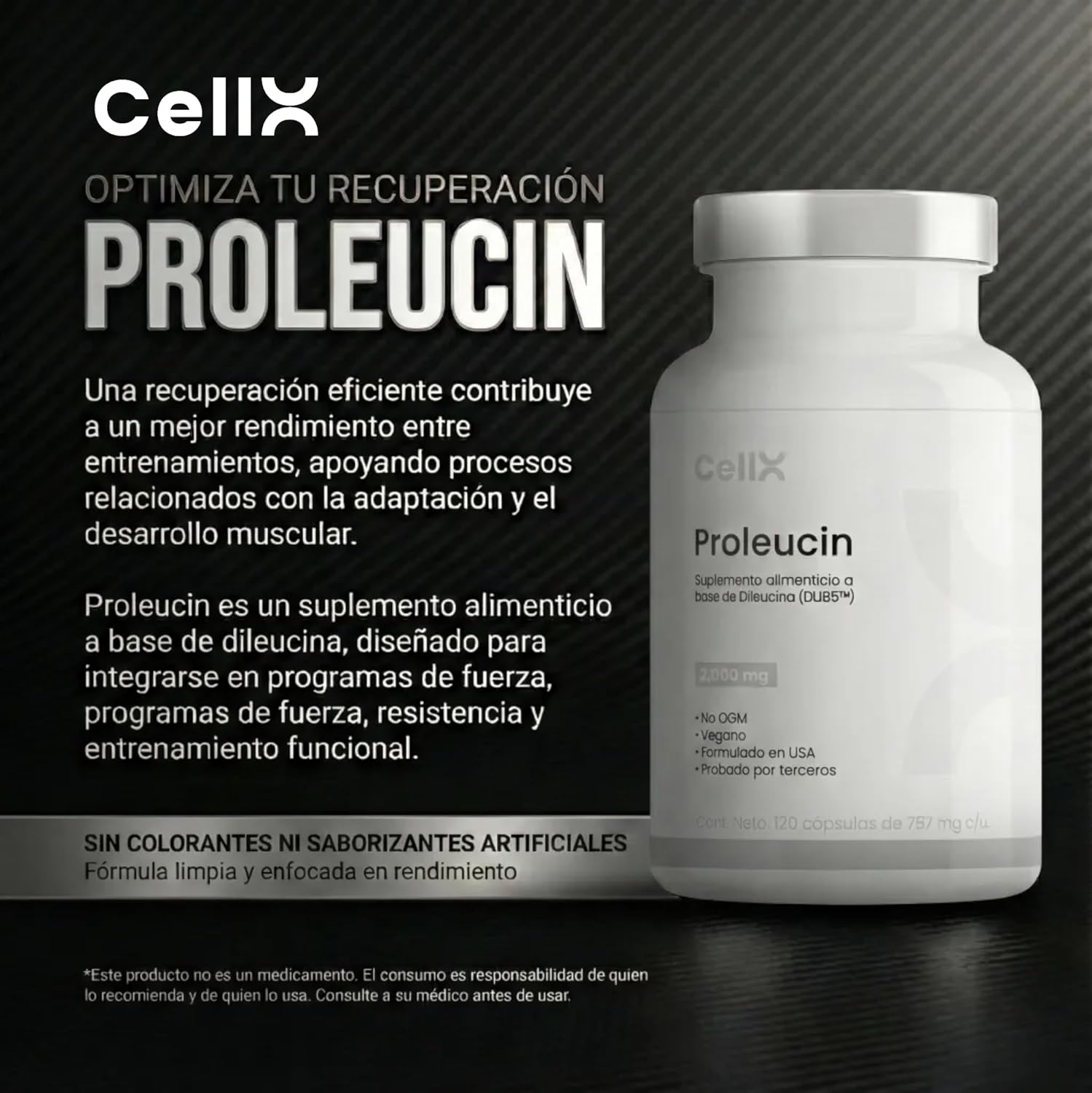 Proleucin | Complejo de L - Leucina Dipéptida (DL185™ & Ramps®) | Bienestar activo | 90 cápsulas - CellX México