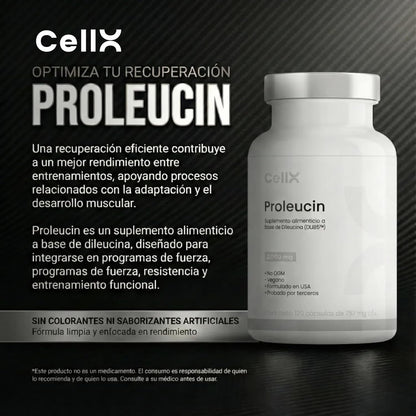 Proleucin | Complejo de L - Leucina Dipéptida (DL185™ & Ramps®) | Bienestar activo | 90 cápsulas - CellX México