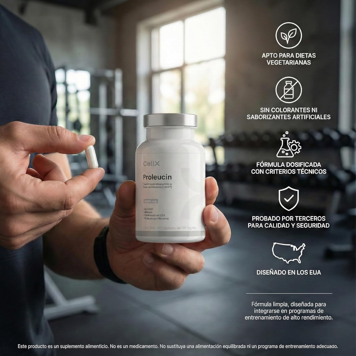 Proleucin | Complejo de L - Leucina Dipéptida (DL185™ & Ramps®) | Bienestar activo | 90 cápsulas - CellX México