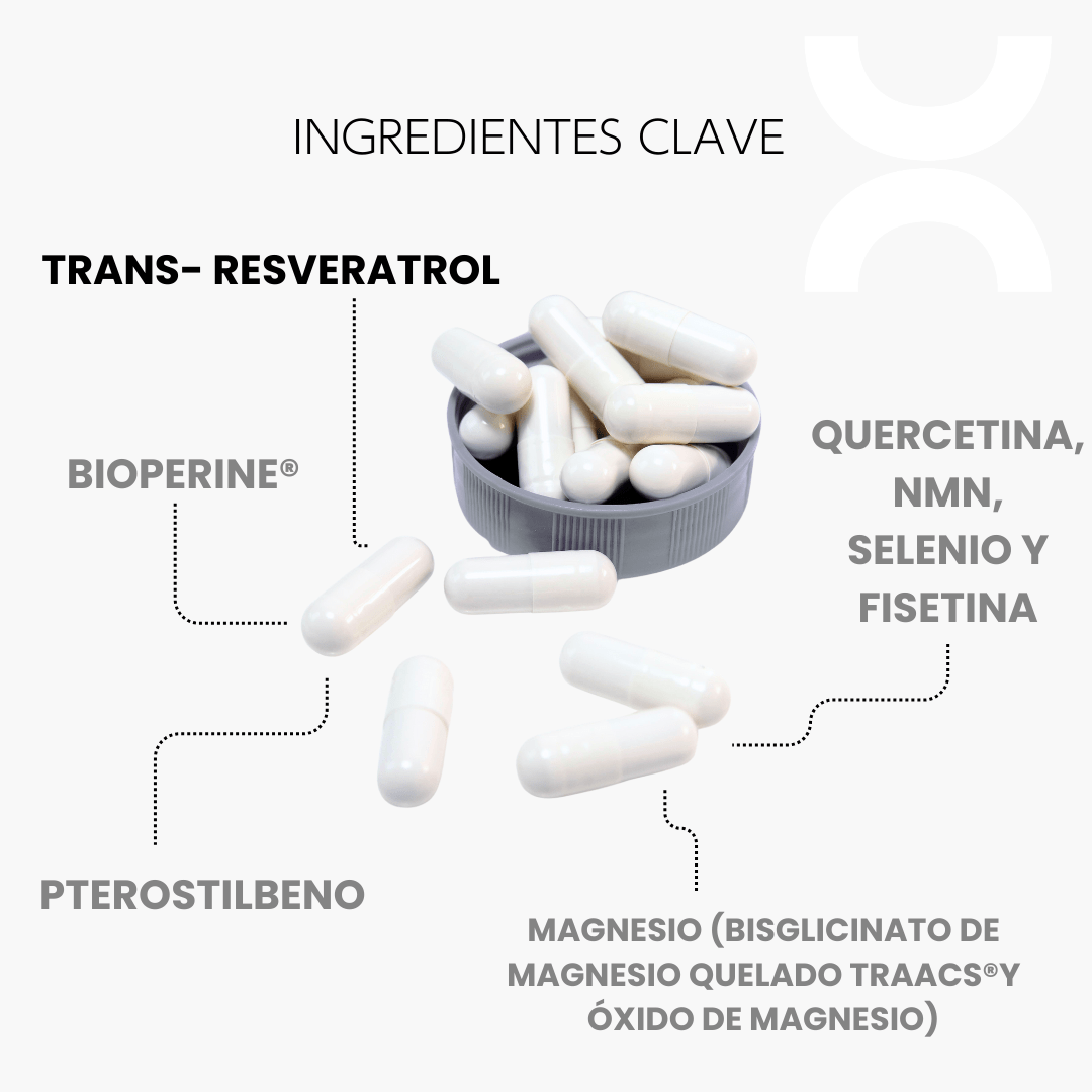 Agenix | NR, Resveratrol y Fisetina | Longevidad celular | 60 cápsulas - CellX México