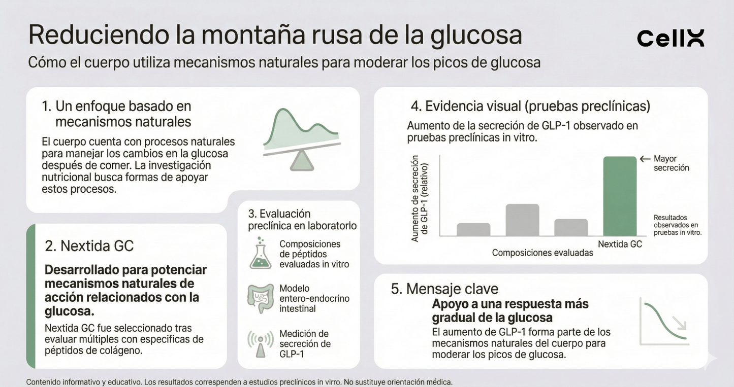 GlucoShield | Nextida™ GC 5 g y AstraGin® | Control de glucosa postcomida | Polvo - CellX México