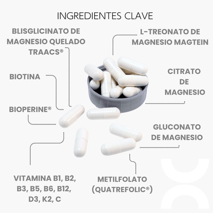 Magnesium Ultra | Complejo de Magnesio y Vitaminas B | Bienestar diario | 90 cápsulas - CellX México