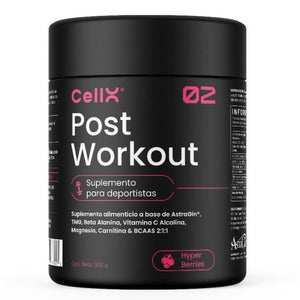 Post Workout Suplemento Deportivo con BCAAs 2:1:1, Beta Alanina, Carnitina, Magnesio, Zinc y AstraGin® | 300 g - CellX México