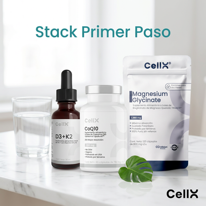 Stack Primer Paso | Magnesio + D3+K2 + Quercetina