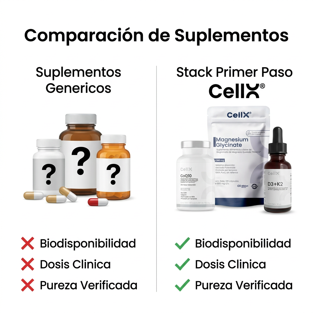 Stack Primer Paso | Magnesio + D3+K2 + Quercetina