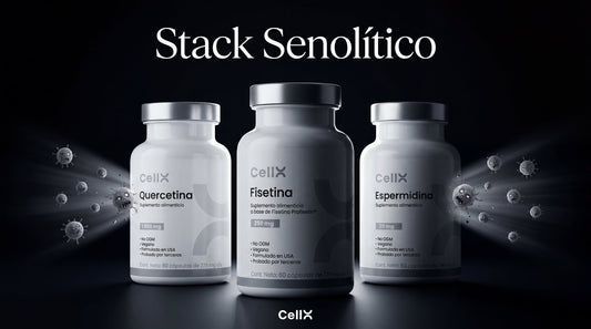 Stack Senolítico | Fisetina + Quercetina + Espermidina