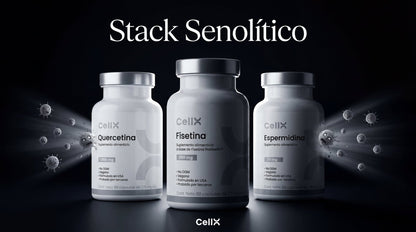 Stack Senolítico | Fisetina + Quercetina + Espermidina