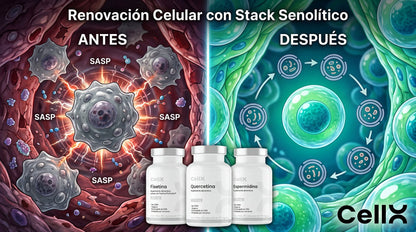 Stack Senolítico | Fisetina + Quercetina + Espermidina