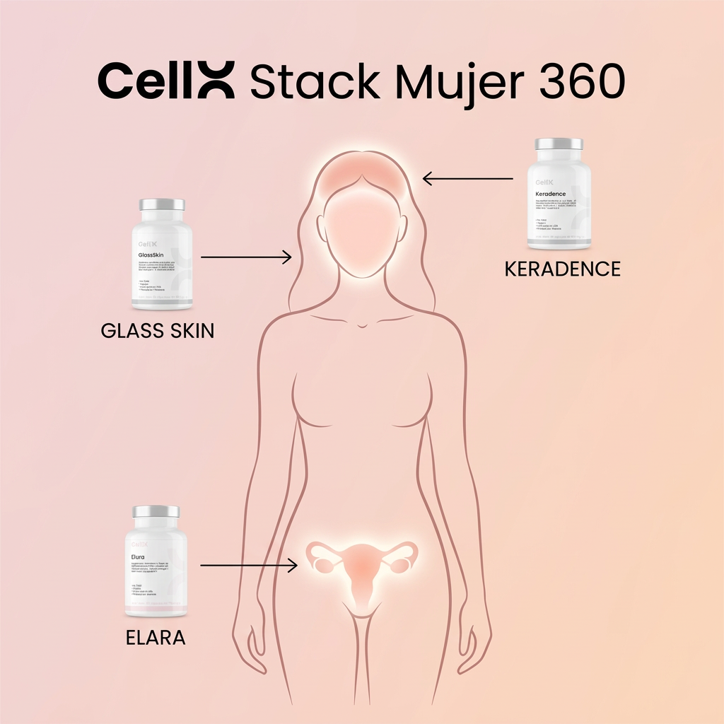 Stack Mujer 360° | GlasSkin + Keradence + Elara + Magnesium Ultra
