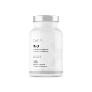 TMG CellX suplemento trimetilglicina 1000mg frente del frasco con etiqueta