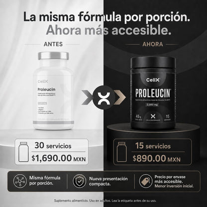 Proleucin CellX | Dileucina DL185™ | 45 cápsulas | 15 porciones