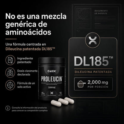 Proleucin CellX | Dileucina DL185™ | 45 cápsulas | 15 porciones