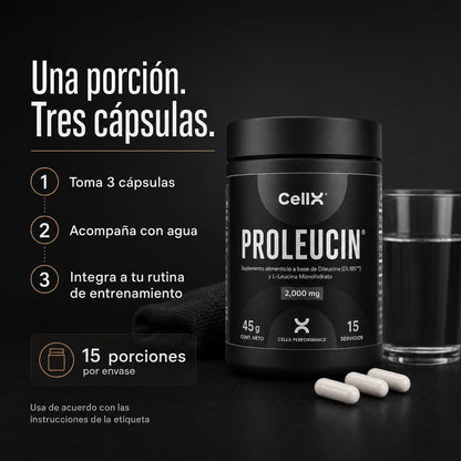 Proleucin CellX | Dileucina DL185™ | 45 cápsulas | 15 porciones
