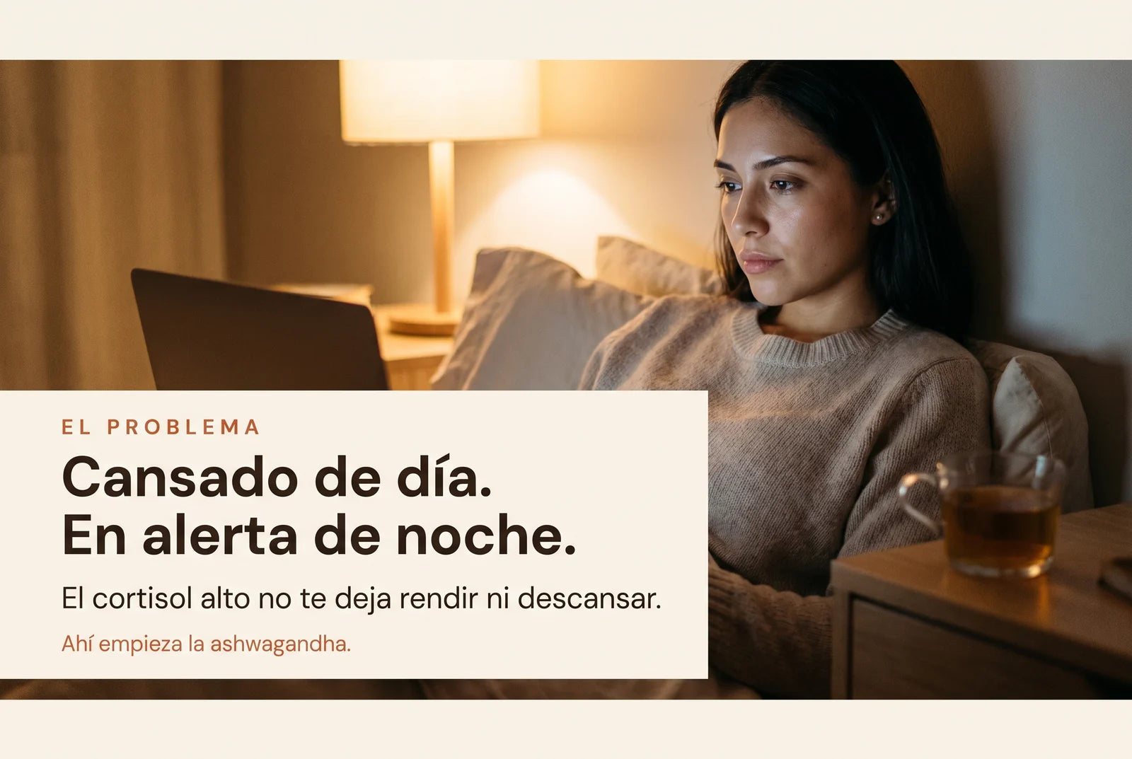 Estrés y cortisol alto: cansado de día y en alerta de noche